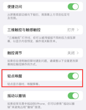 桦南苹果授权维修站分享iPhone轻点无法唤醒怎么办