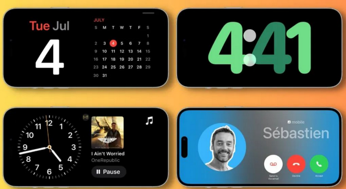 桦南苹果手机维修分享iOS17横屏充电待机显示有什么好处 