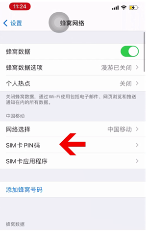 桦南苹果14维修网分享如何给iPhone14的SIM卡设置密码 